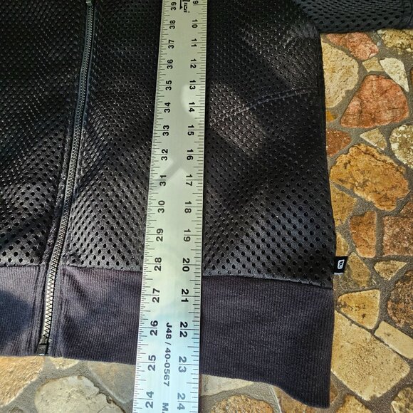 Fabletics Black Mesh Zip-Up Short-Sleeve Jacket Casual Athleisure Wear, Size XL - Picture 8 of 8